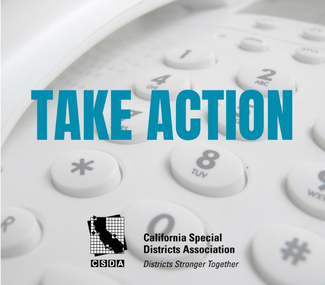 CSDA logo and Take Action text over image of telephone keys